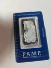 1 OZ SILVER BAR PAMP LADY FORTUNA  .999 FINE CARDED  SUISSE