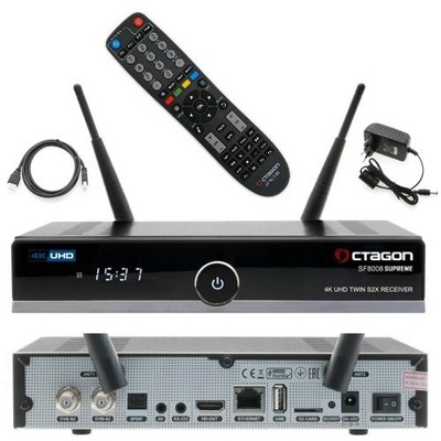 Octagon SF8008 V3 Supreme UHD 4K PVR H.265 E2 Linux Dual WiFi 2x DVB-S2X Twin 