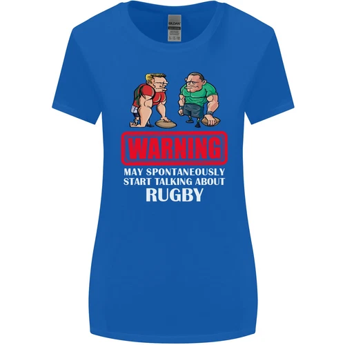 Can Start Talking About Rugby Player Fun Women Wide Cut T-Shirt- - Picture 5 of 17