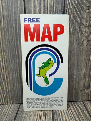 Vintage Free Map Southeastern United States