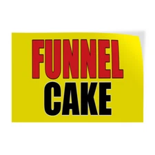 Decal Stickers Funnel Cake Food Fair Promotion Business Vinyl Store Sign Label