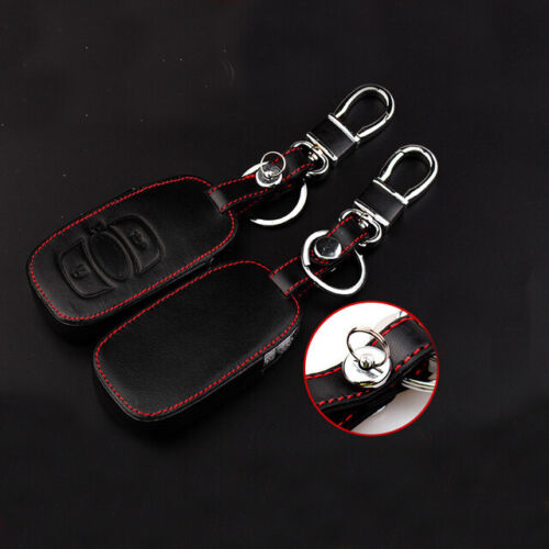 Fit For Subaru 3 button Black Remote Key Fob Bag Holder PU Leather Cover Case - Picture 4 of 10