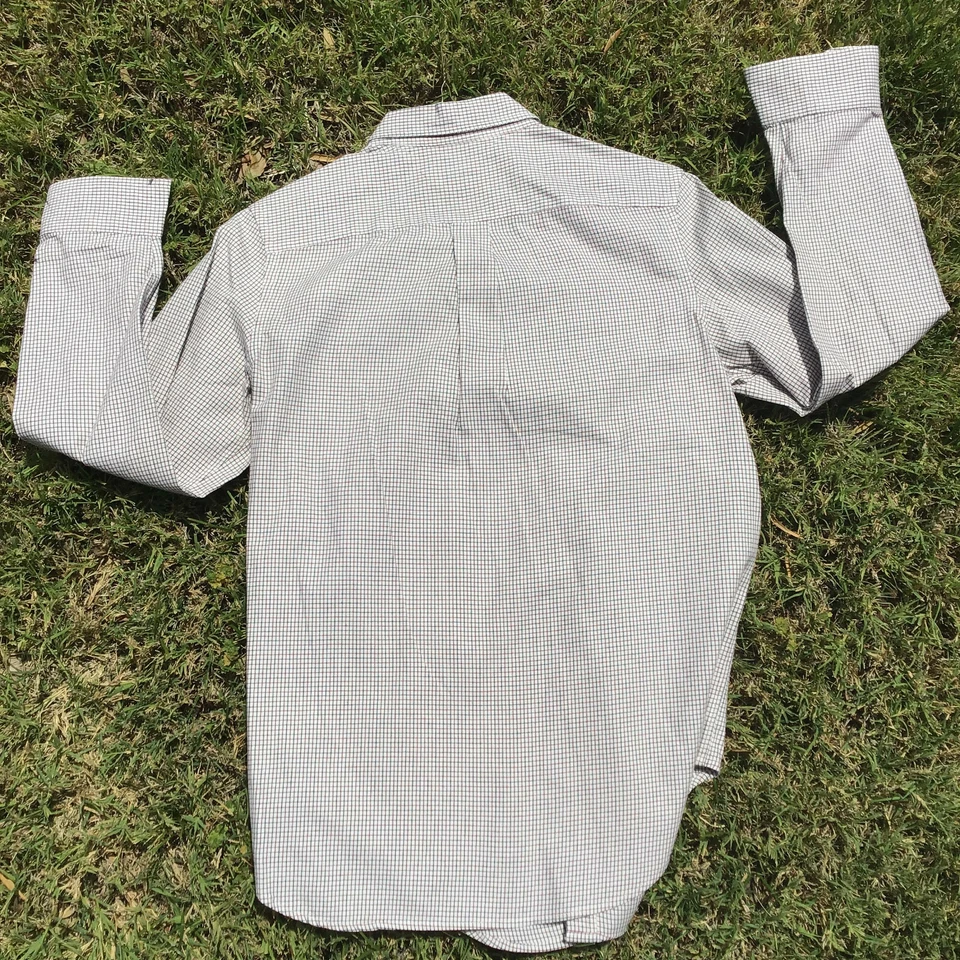 Camisa de vestir Polo Ralph Lauren con botones a cuadros beige niño joven talla XL (18-20) Foto 3 de 4