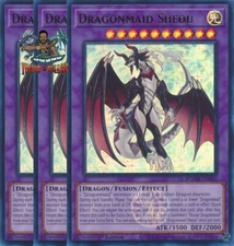 Yugioh! 3x Dragonmaid Sheou BLMM-EN064 Emblazoned Ultra Rare 1st Ed NM