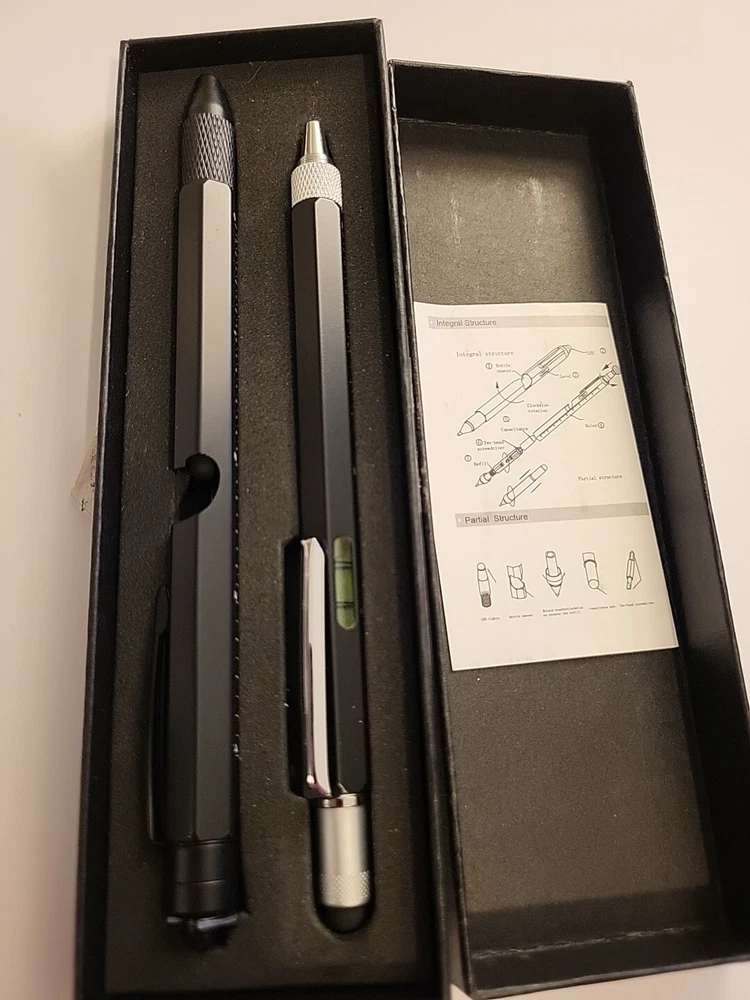 Multi - Tool Pen Set -9 In 1 - Black - New In Box Multi - Tool Pen Set -9 In 1 - Black - New In Box