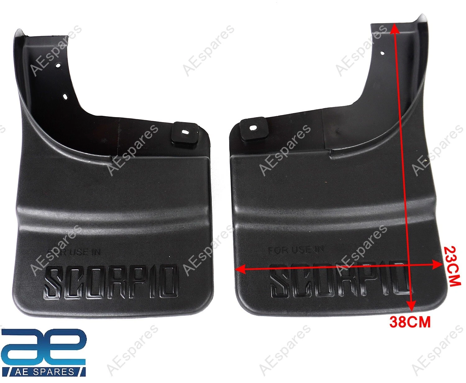 Mud Flap Set of 4 Black For Mahindra Scorpio Type 1 2002-2008 view 3