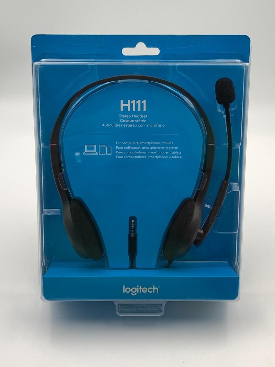 Noise Cancelling Logitech H11 Headset Logitech H111 Black On The