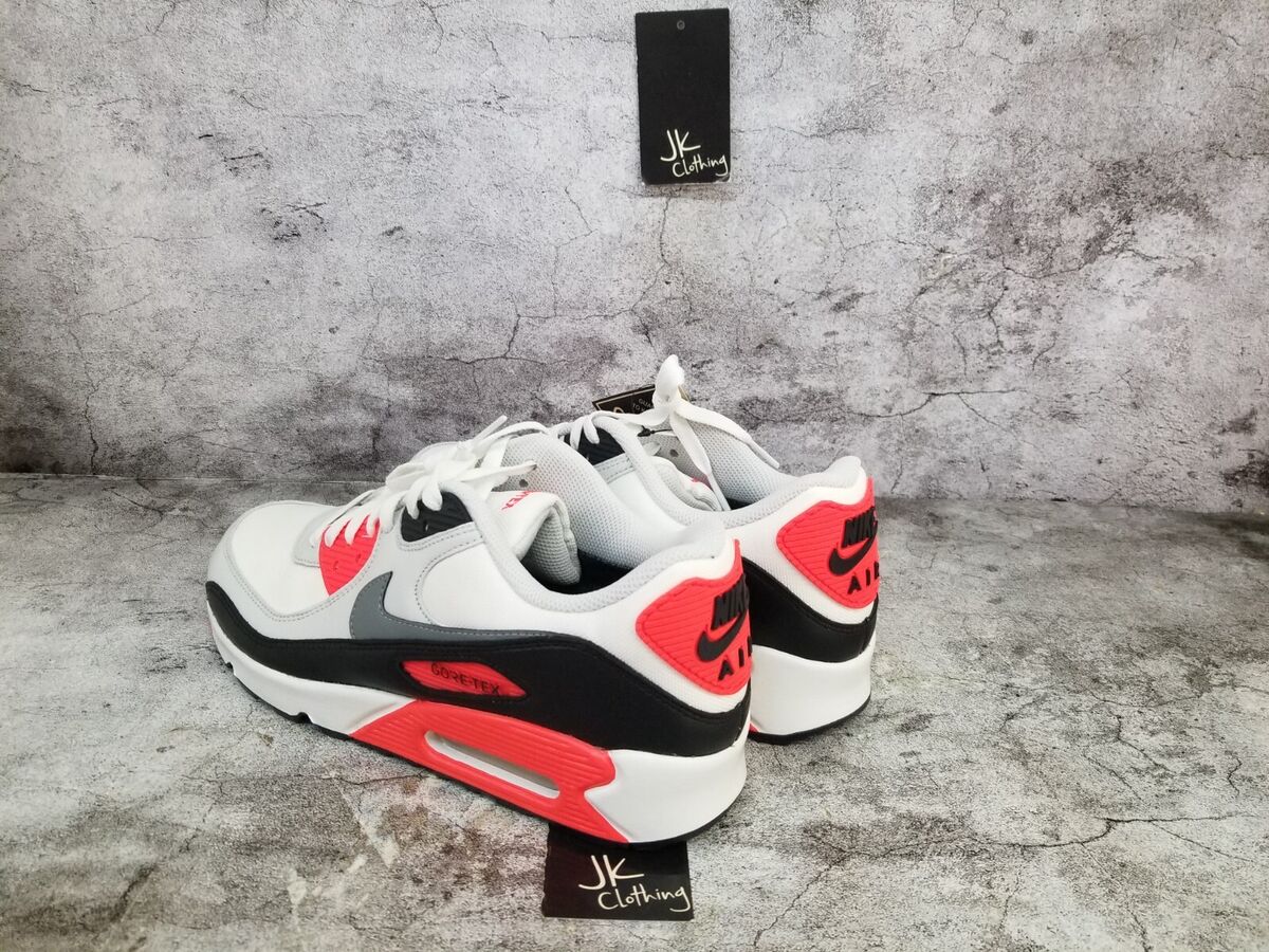 MEN'S SIZE 9.5 NIKE AIR MAX 90 GORE-TEX INFRARED WHITE MEN'S SIZE 9.5 NIKE AIR MAX 90 GORE-TEX INFRARED WHITE