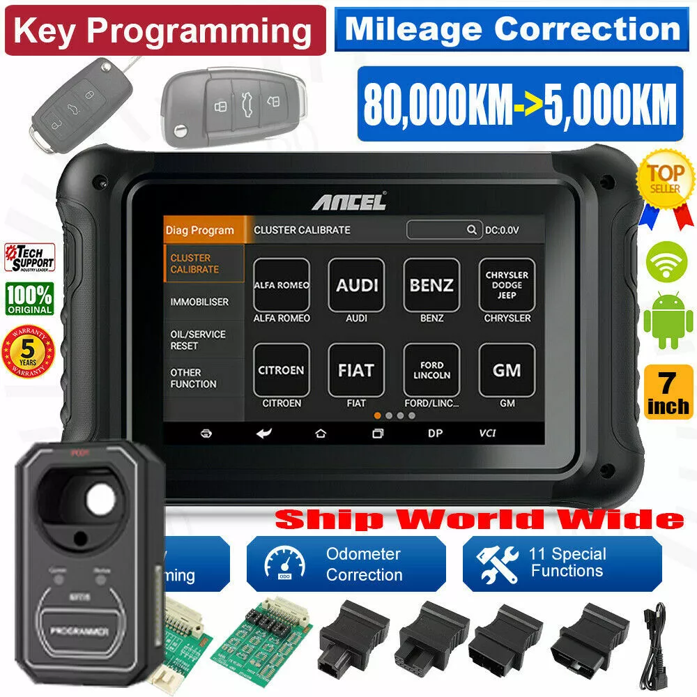 Ancel Car Odometer Mileage Correction Diagnostic IMMO Programming Reset Tool