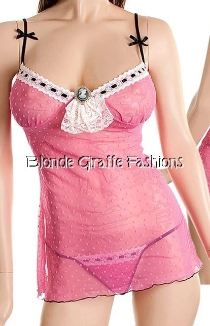 Lencería camafeo y tanga bordada de encaje Chemise ropa de baile exótica 2 piezas Foto 2 de 2