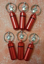 D Red,Small Urn,Keepsake Urn,Cremation Urn,Key Chain Urn,Mini Urn, Angel Charms