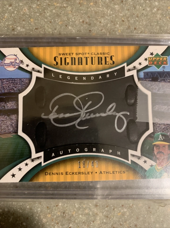 UD Signatures Sweet Spot Dennis Eckersley 2007/autógrafo Black Barrel/43 Foto 2 de 4