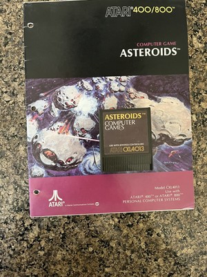 Atari 400/800 ASTEROIDS  CXL4013 (1981 Cartridge &  Manual only)