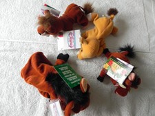 Disney Store Lion King II Kovu  Kiara Sound Pumbaa Bean Bag Plush Pumbaa Puppet