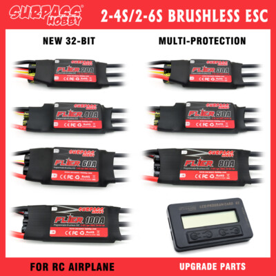 SURPASS HOBBY 40A 50A 80A 100A Brushless ESC Speed Controller for RC Fixed Wing