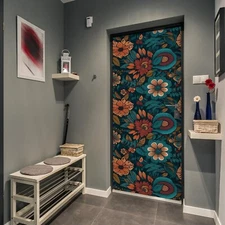 funlife Peel and Stick Door Murals, Self-Adhesive Door Decals, Leather Effect...