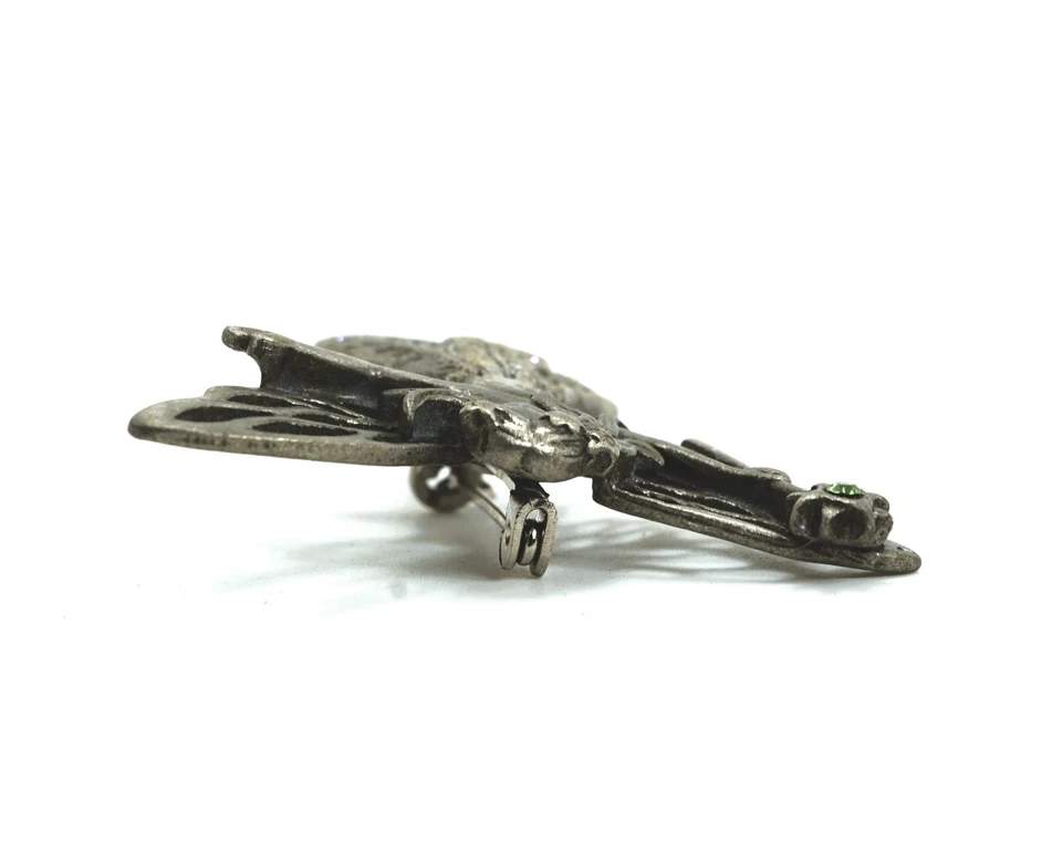 Vintage JJ Jonelle Pewter Fairy Brooch - Image 4 of 4