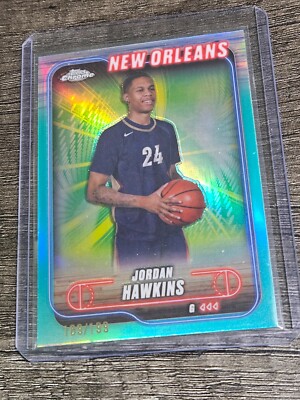 2025 TOPPS CHROME #200- JORDAN HAWKINS - AQUA BORDER REFRACTOR