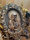 Blessed Virgin Mary WOOD CARVED CHRISTIAN ICON WALL HANGING