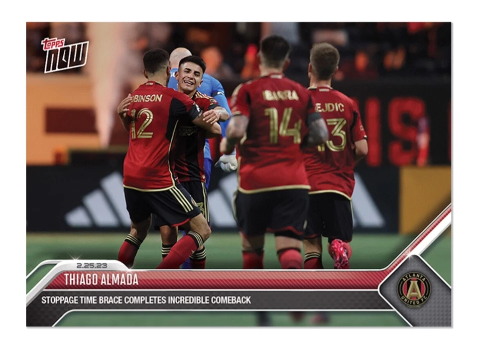 2023 Topps Now MLS Thiago Almada #4 ATLANTA UNITED FC - Image 2 of 2