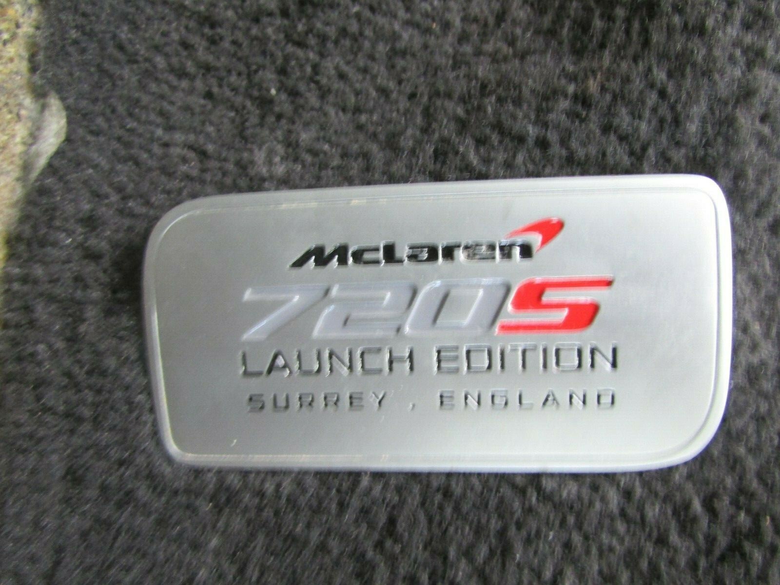 Mclaren 720, LH, Left Main Carpet, Black, Used, P/N 14NA244CP
