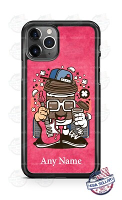 Coffee Lover Person Rock Star Custom Phone Case For iPhone Google Samsung LG
