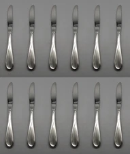 Oneida Stainless FLIGHT  Hollow Handle Dinner Knives - Set of Twelve USA Made