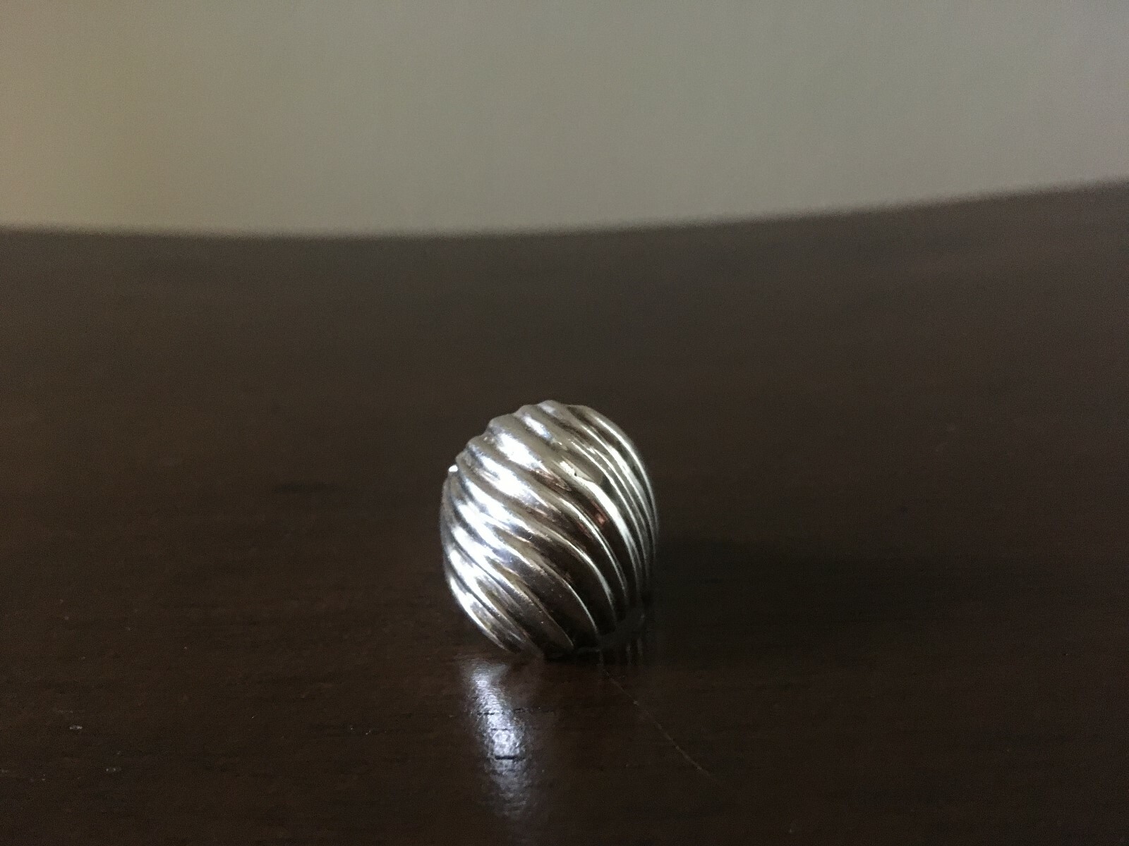 Heavy Sterling Silver Statement Dome Ring - image 2