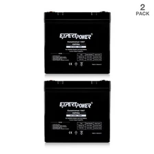 2 Pack - ExpertPower - 12V 50Ah 55Ah Rechargeable AGM Sealed Lead Acid Battery