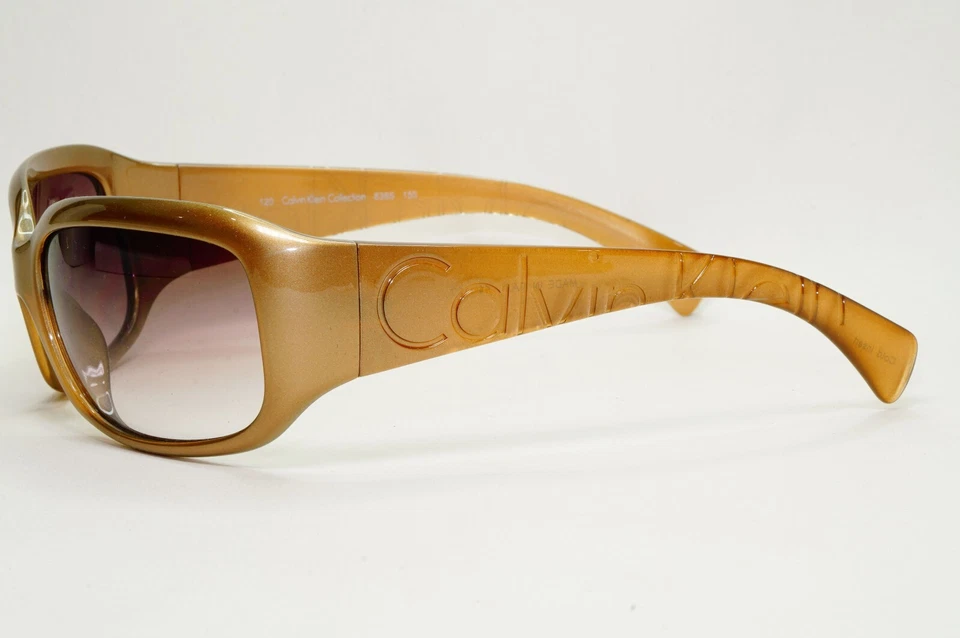 Очки солнцезащитные Calvin Klein 2005 винтажные коричневые обернутые градиентные 838S 155 121124 - Изображение 3 из 4