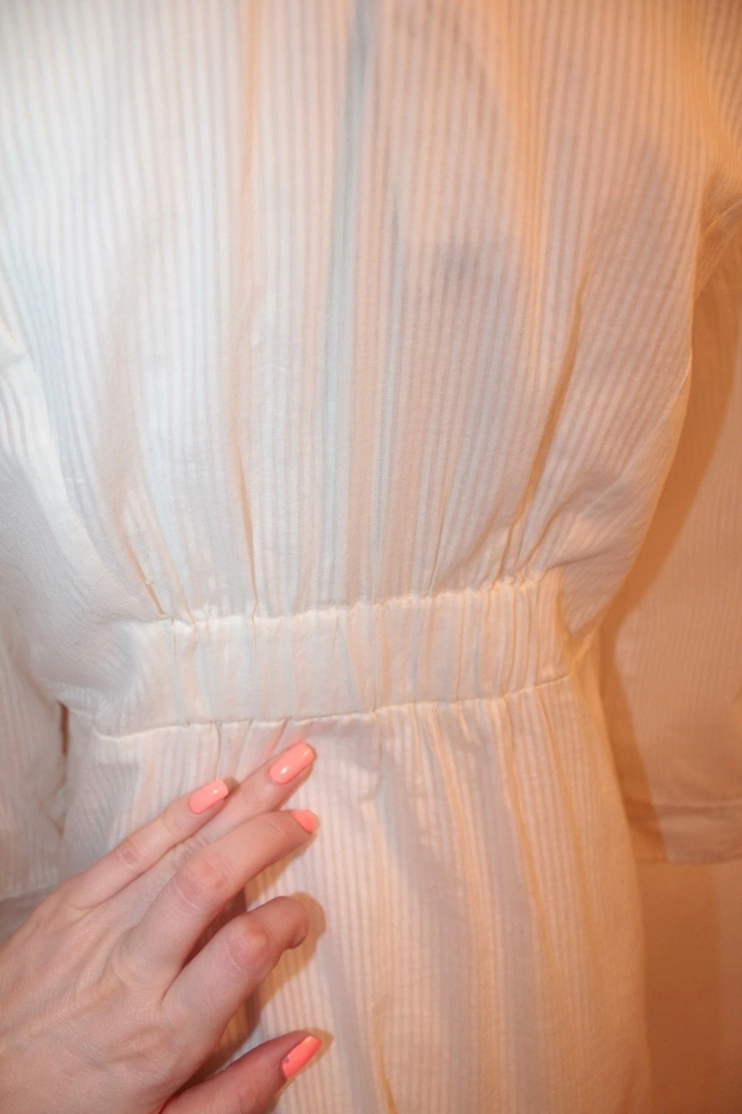 OFF WHITE Abito Camicia Nuovo Edme Asyllte by Anthropologie Bottoni 100% Cotone Off White 6 S