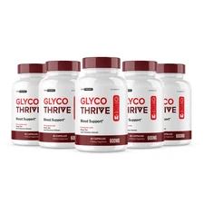 (5 Pack) Glyco Thrive Blood Balance Support Capsules GlycoThrive (300 Capsules)