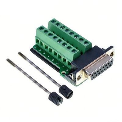 D-SUB DB15 VGA Female 15Pin Jack Port to Terminal Breakout Board Connectors