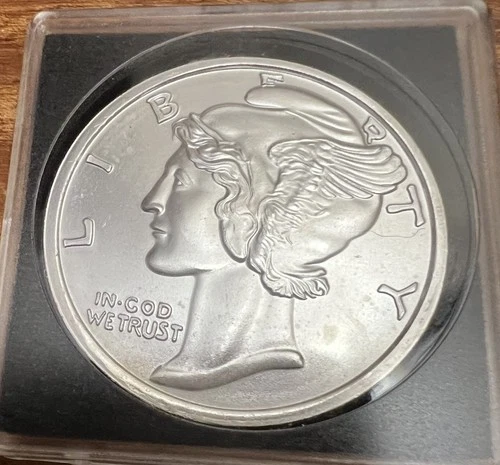 1 oz Silver Mercury Dime Tribute .999 Ag BU Round Bullion