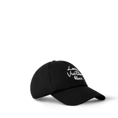 NEW Louis Vuitton Paris Cap LV Script embroidery Unisex Brack Red