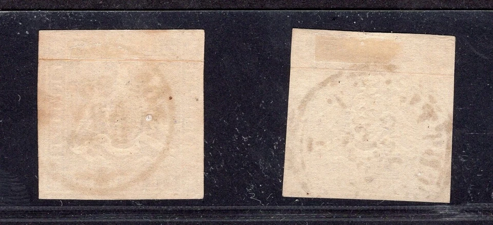 Württemberg Michel-Nr. 6 colores estampados 2 sellos - Imagen 2 de 2