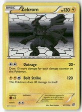Zekrom 47/114 Holo Rare Black  White Pokemon Moderately Played