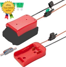 Power Wheel Adapter Compatible for Craftsman 20V Battery with Fuse & Wire Termin