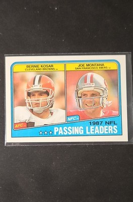 1988 Topps - Passing Leaders Joe Montana, Bernie Kosar #215