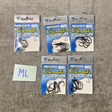 GAMAKATSU NAUTILUS CIRCLE HOOKS 2/0 42412 Lot Of 5 Packs 35 Hooks (ML)
