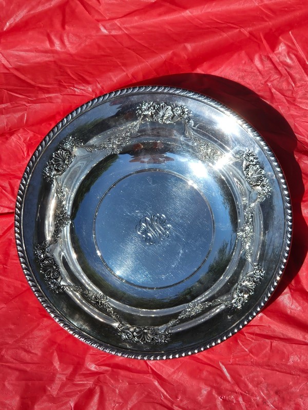 217 grams STERLING SILVER DISH MONOGRAMMED