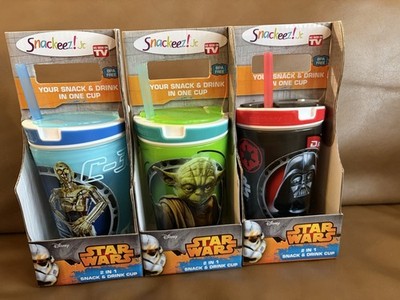 Snackeez 2 In 1 Star Wars Snack And Drink Lot Of 3
