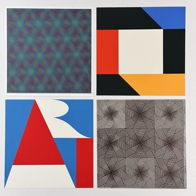 Konvolut 4 Serigraphien Max Bill, Robert Indiana, Josef Levi, Herbert Kapitzki - Bild 1 von 4