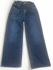 Old Navy Girls Jeans Size 10 High Rise Baggy Wide-Leg Dark Wash Blue Denim. E3