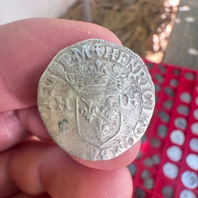 Monnaie royale Douzain Henri II de Montpensier 1597 Dombes Trévoux - Photo 1/2