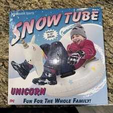 NEW Unicorn Snow Tube Inflatable Snow Toy for Kids, Winter Sled 35" 3 