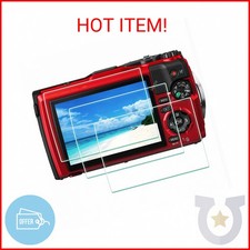 ULBTER Screen Protector for Olympus TG-7 TG-6 TG-5 TG-4 TG7 Red Black, OM SYSTEM