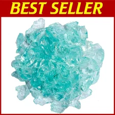 Aqua Fire Glass 20 lb - Eco-Friendly Decor