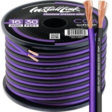 16 AWG Gauge Speaker Wire Cable 30 Feet Stereo, Car or Home Theater, CCA