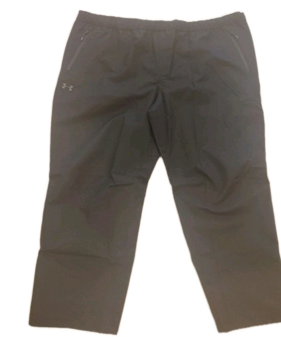 Under Armour Men's UA Stormproof Lined Rain Pants Black 4XL 1369255 NEW $130